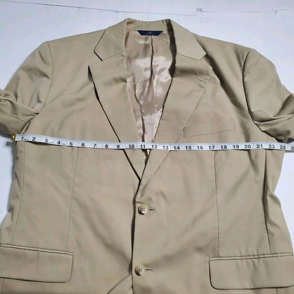 Brooks Brothers Blazer Size 44R Beige Cotton Blend Cupro Lining Jacket 346 Mens - Picture 8 of 16